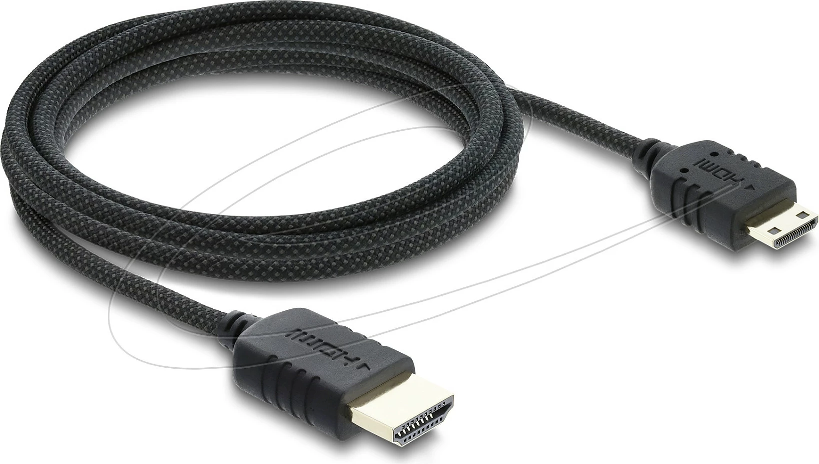 Kabllo HDMI DeLOCK 81688, HDMI-A në Mini HDMI-C, 2 m, 8K/60Hz, 48 Gbps, eARC, e zezë