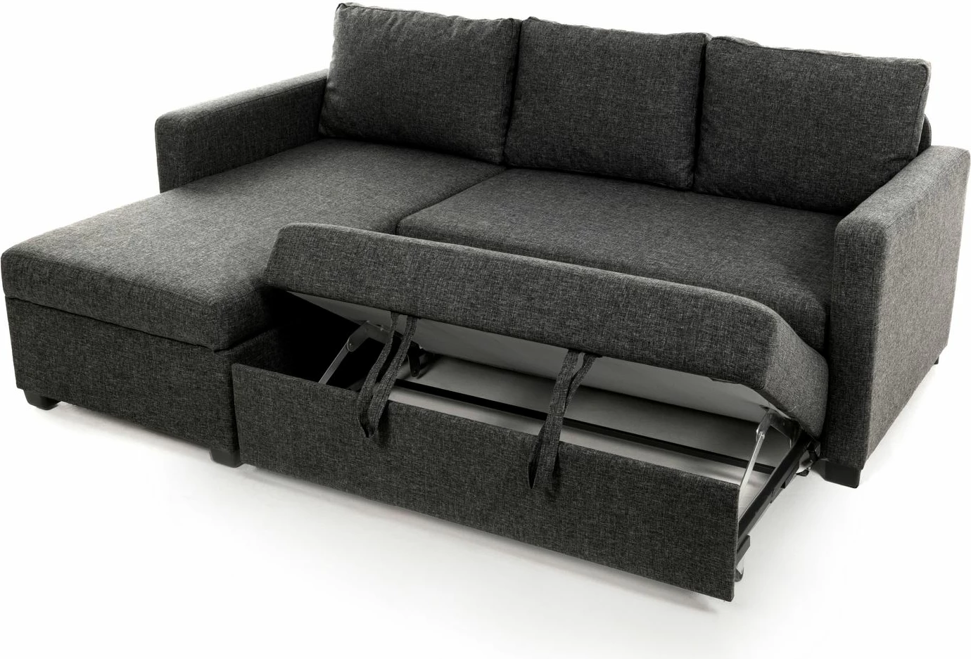 Kënd-sofë krevate Atelier del Sofa, ngjyrë gri e errët