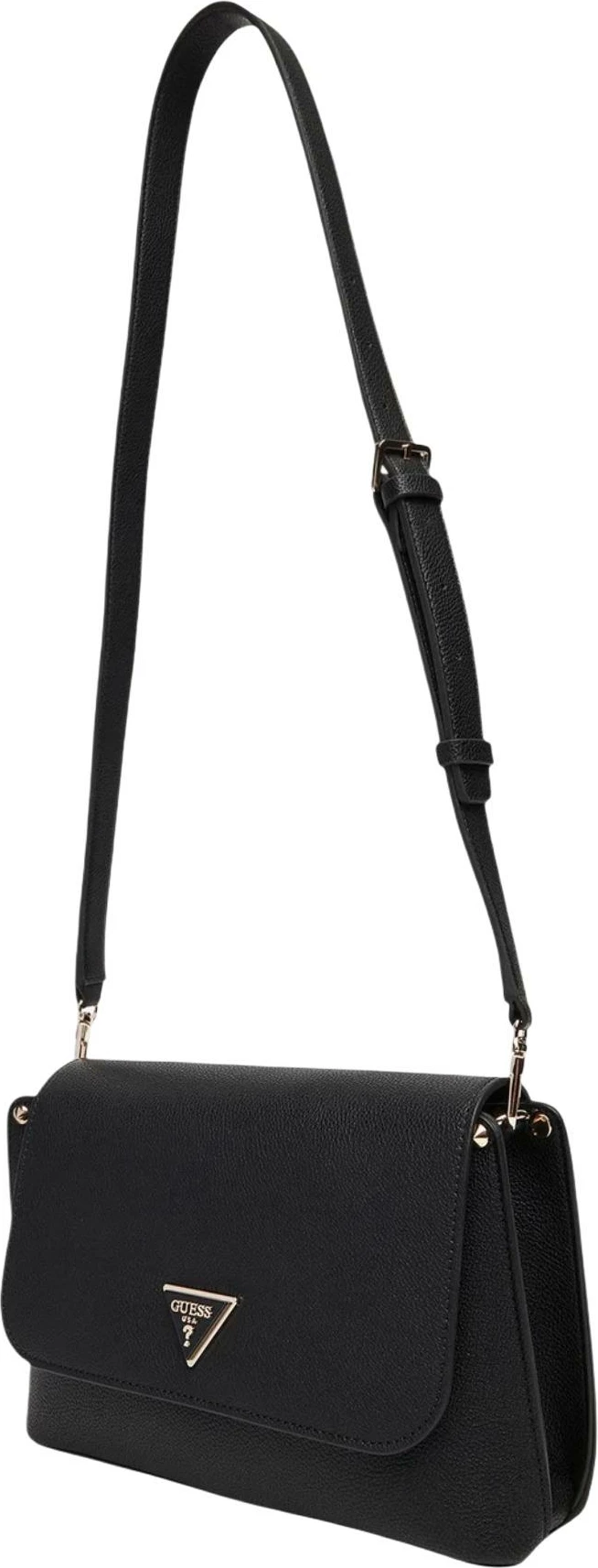 Çantë crossbody për femra Guess Meridian II Flap HWBG69 74200, e zezë