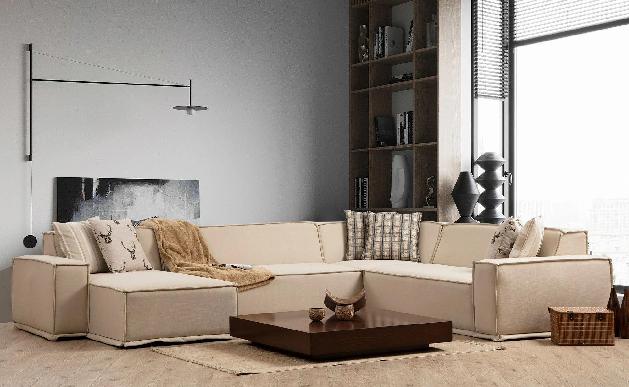 Këndare Atelier del Sofa, Lego Corner (Chl-02-C-2R), krem