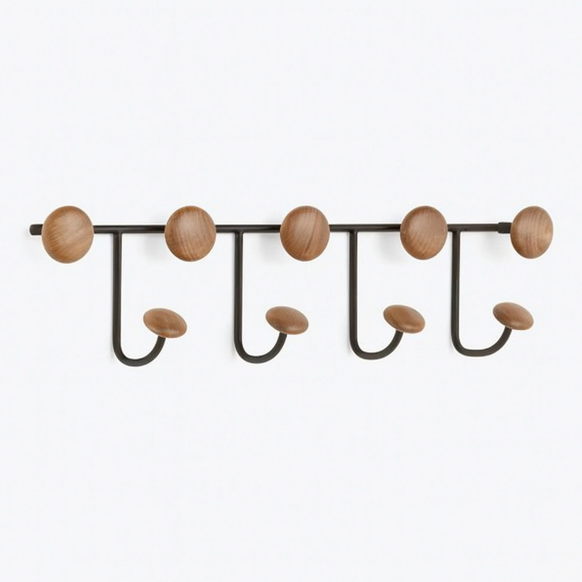 Varëse muri prej metali, Wallity, Amt-013, e zezë/natyrale, 65x12x22cm