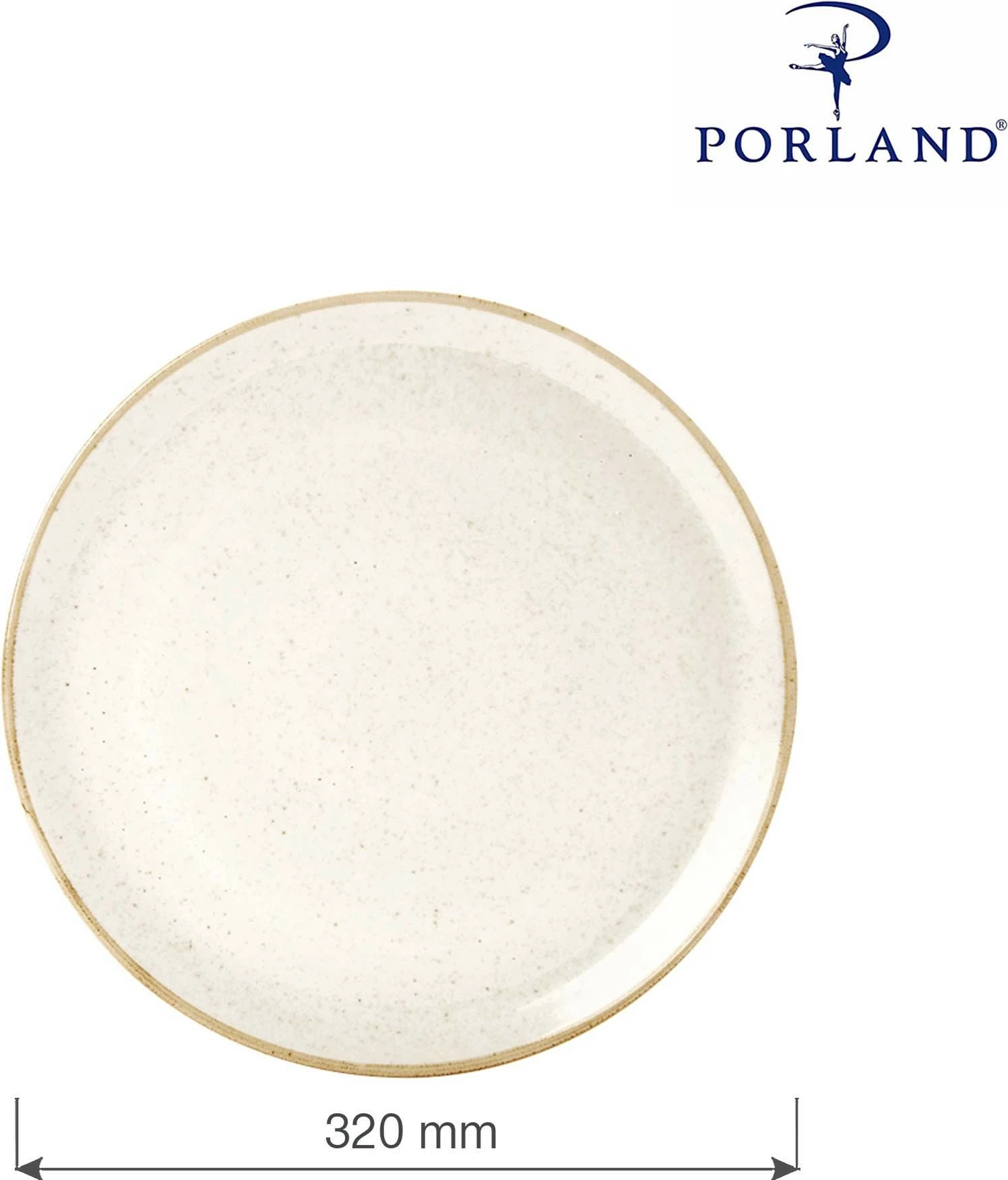 Pjatë pice Porland Seasons Sand 320 mm, bezhë/krem, set 6 copë