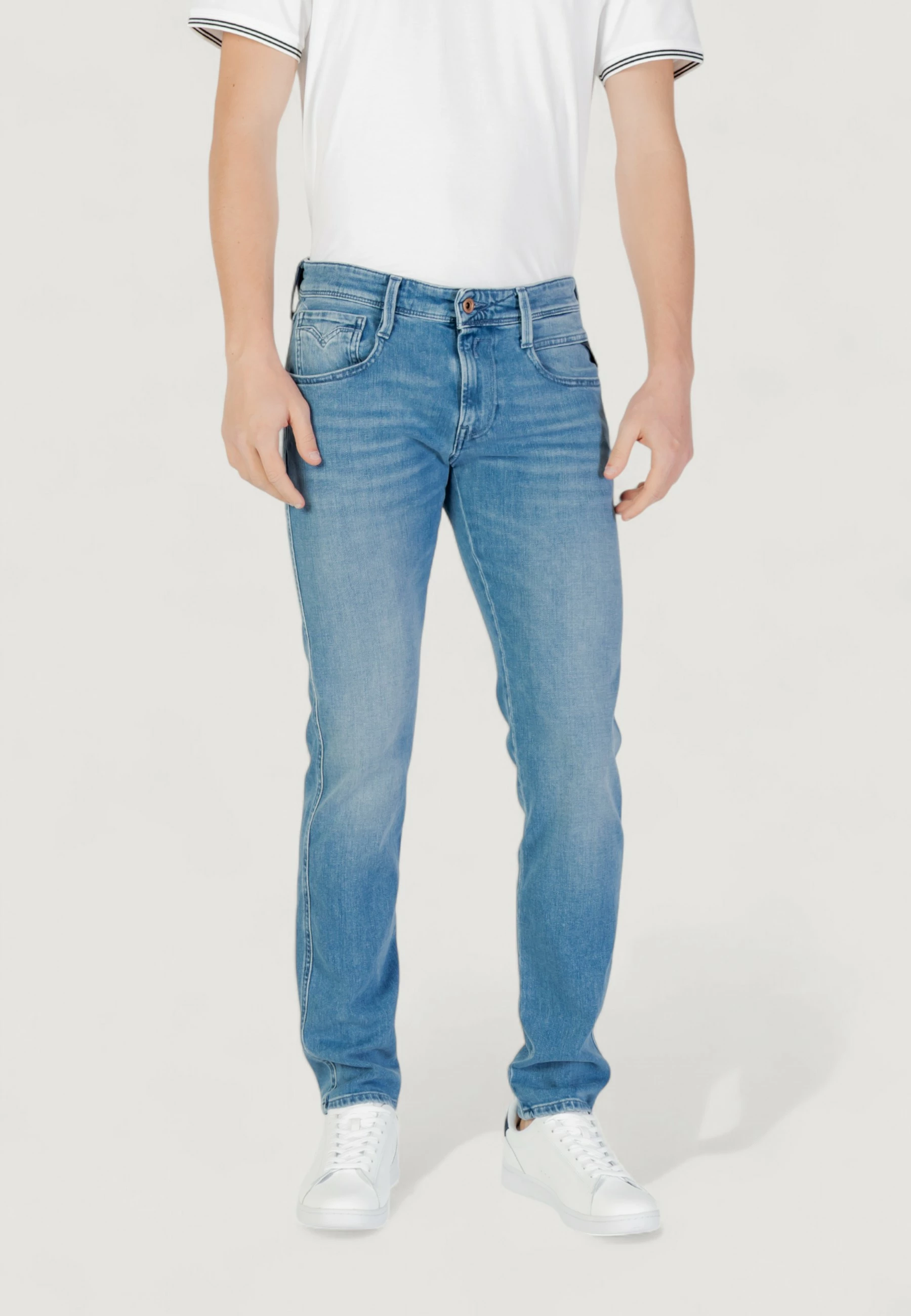 Pantallona xhinse për meshkuj Replay M914Y.000.879 896, blu denim [Madhësia: W32 L32]