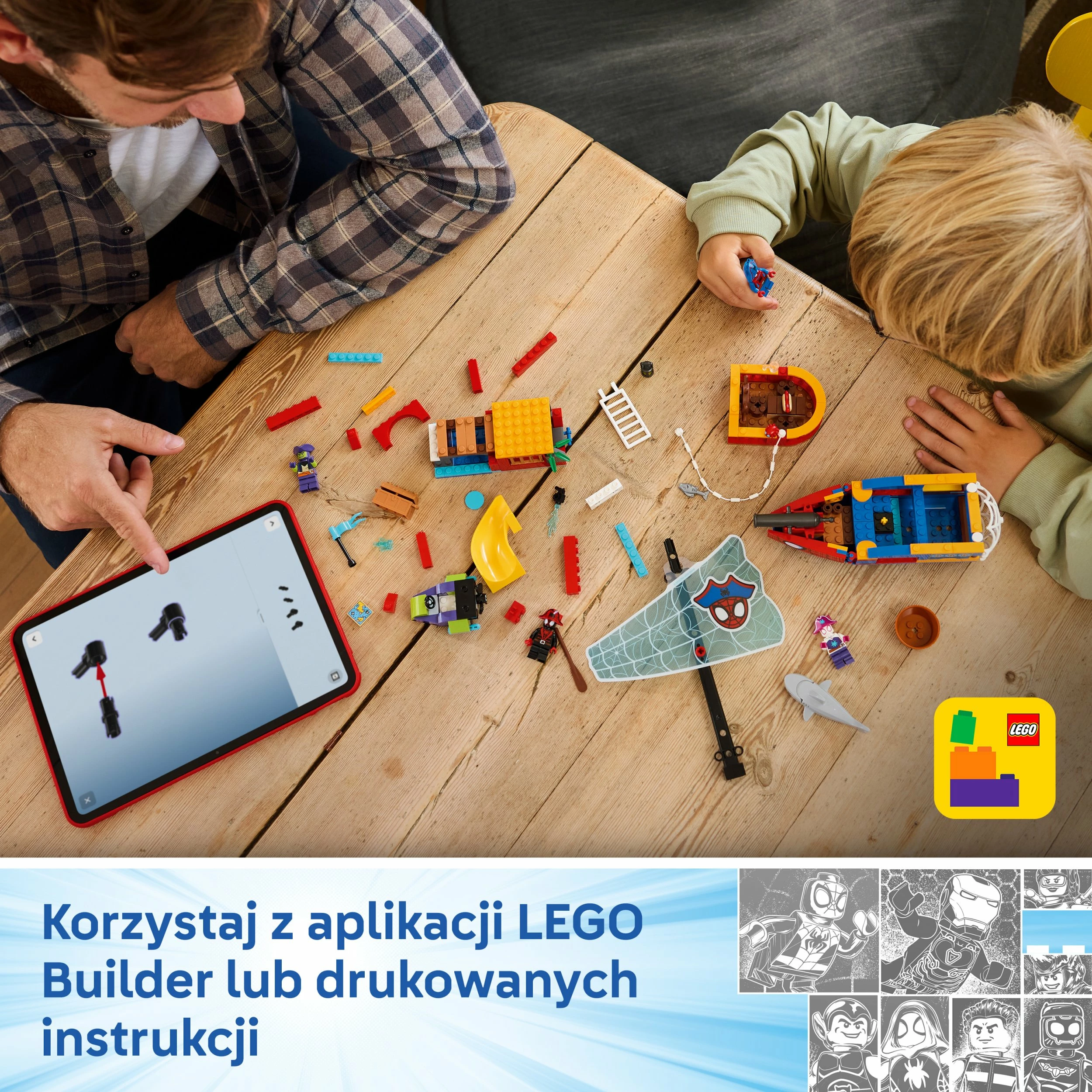 Set ndërtimi LEGO Marvel Team Spidey Pirate Ship 11208, 201 copë, 4+