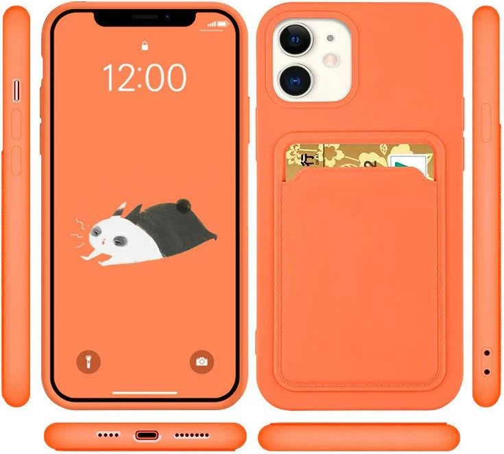 Mbështjellës Hurtel Card Case për Samsung Galaxy A42 5G, silikon, me xhep për kartela, e gjelbër e errët