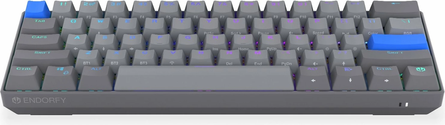 Tastierë mekanike Endorfy Thock V2 Compact Wireless EY5A132, 60%, RGB, USB/Bluetooth/2.4GHz, switch ENDORFY Yellow by Gateron, gri
