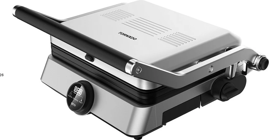 Kontaktgrill Tornado TGC-5406-GS, inox/e zezë