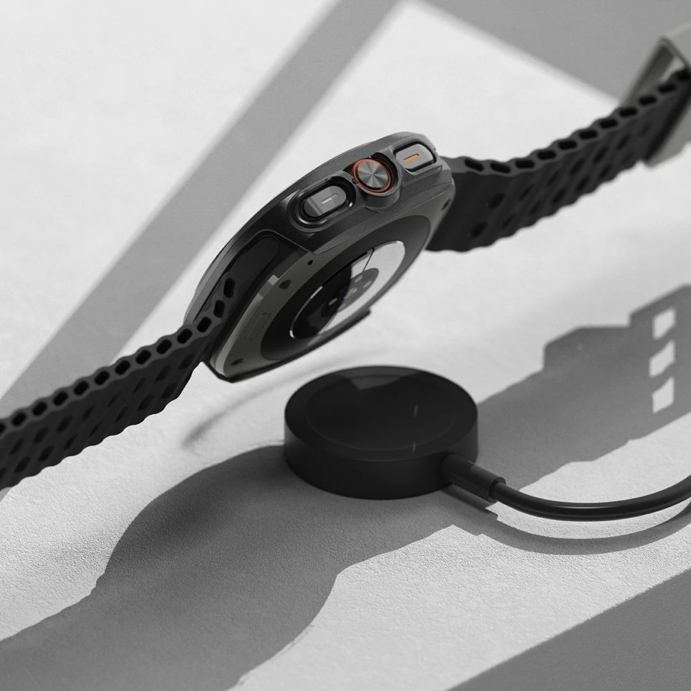 Mbështjellës + xham i temperuar Ringke për Samsung Galaxy Watch Ultra 47mm, Zi, set