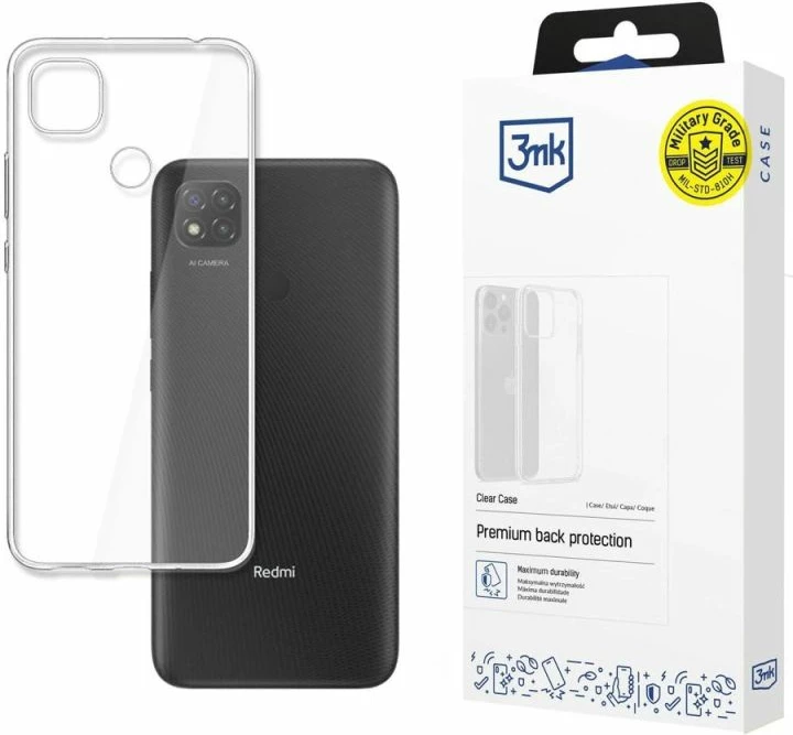 Kuti mbrojtëse për Xiaomi Redmi 9C 3mk Clear Case, transparente