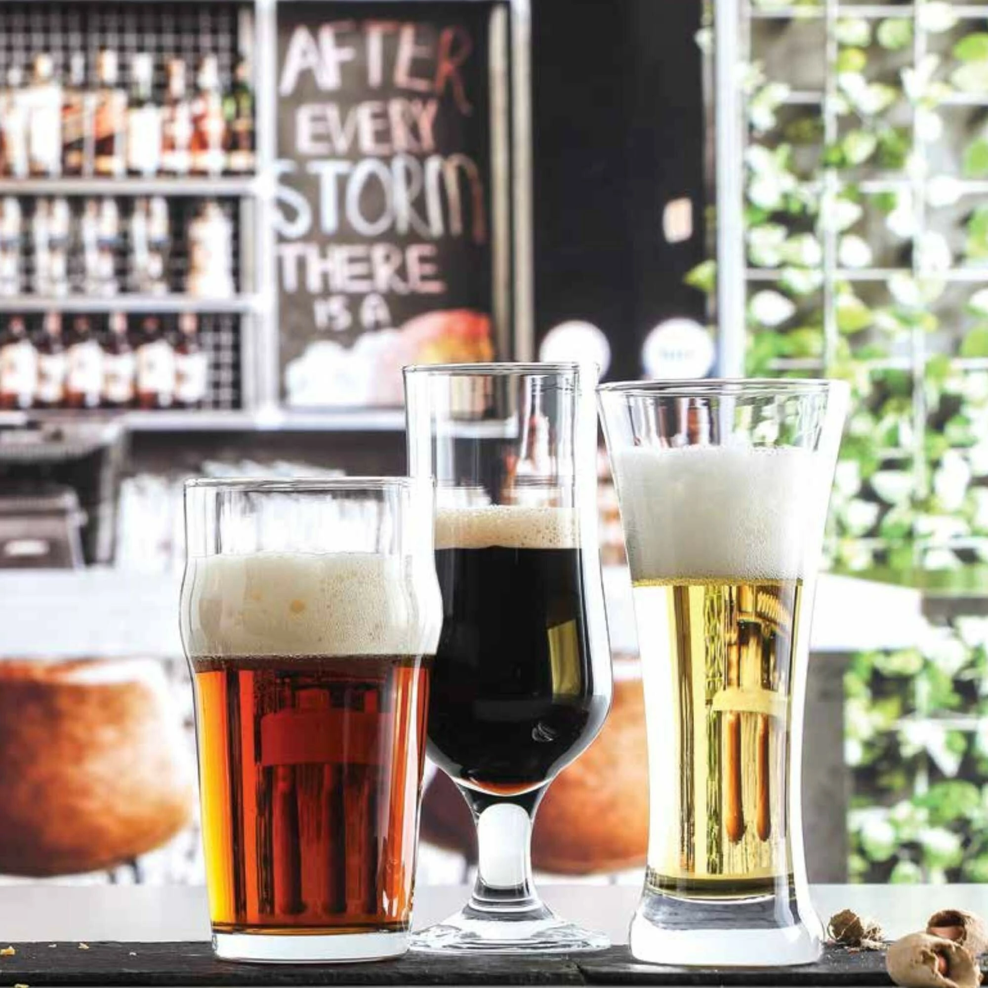 Gotë birre LAV Belfast 565 ml transparente, set 6 copë