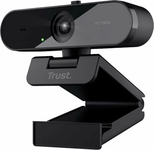 Webkamerë Trust TW-200 (24734) Full HD 1080p 30fps, USB, me mikrofon mono dhe kapak privatësie, e zezë