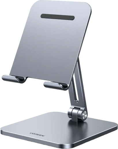 Mbajtëse tableti UGREEN 40393 e rregullueshme alumini, palosëse, deri 12.9\", kënd 5°-150°, argjendtë