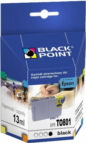 Kartrixh boje Black Point BPE T0801 / C13T08014010 13 ml, e zezë