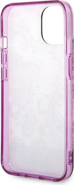 Mbështjellës Guess Porcelain Collection për iPhone 14 Plus 6.7", fuchsia