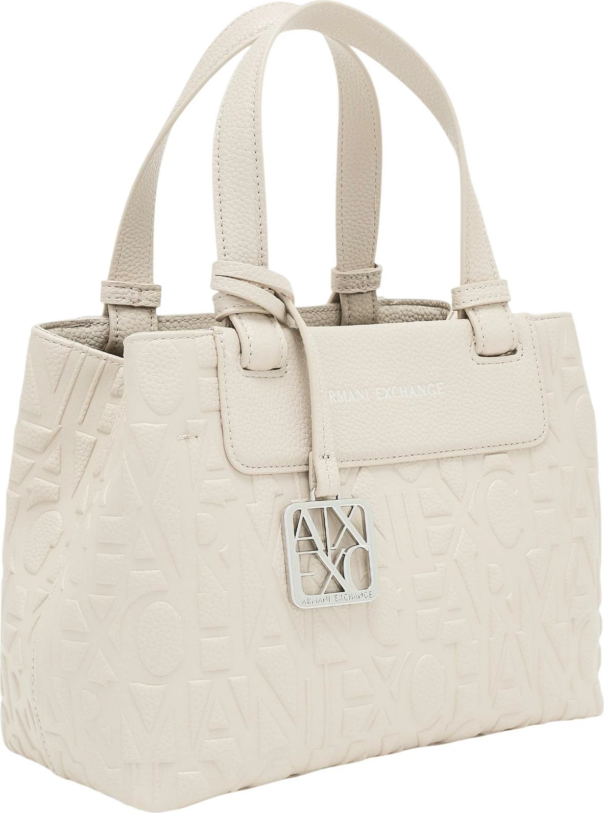Çantë dore Armani Exchange XW001576 AF15774 për femra, bezhë e çelët