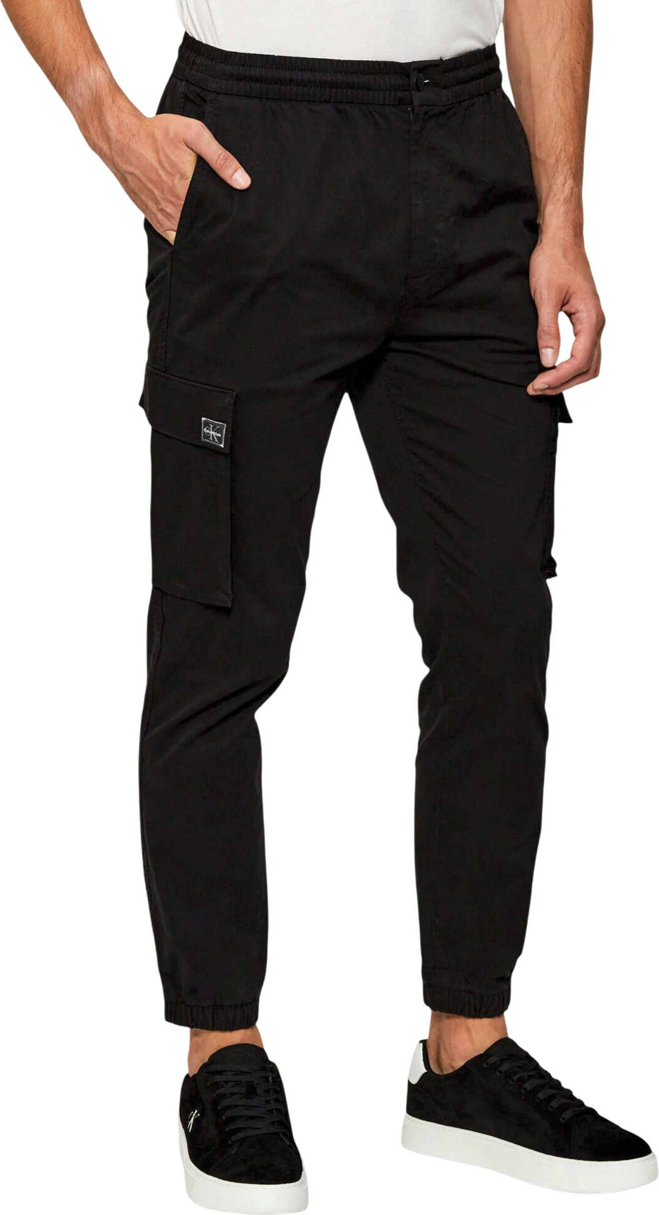 Pantallona për meshkuj Calvin Klein Jeans SKINNY ELASTIC TWILL LV04RD608G, të zeza [Madhësia: XS]
