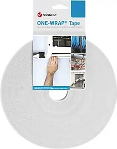 Shirit Velcro për kabllo VELCRO ONE-WRAP, 25m x 30mm, i bardhë