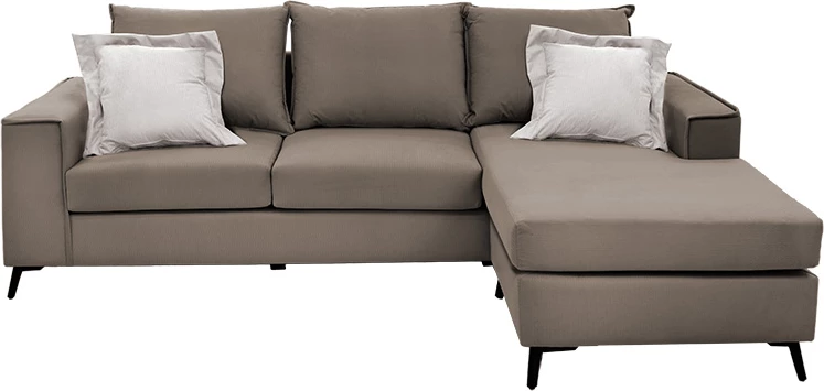 Divan qoshe i kthyshëm, ngjyrë mocha-krem, 240x165x95 cm