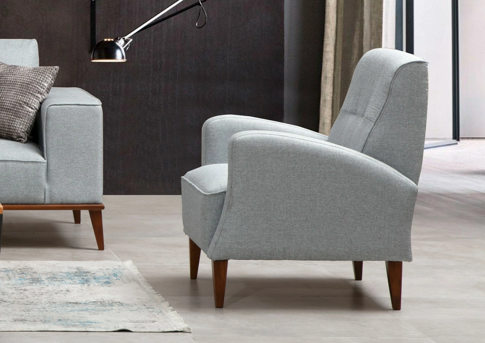 Karrige Wing Montana, Atelier del Sofa, ngjyrë gri