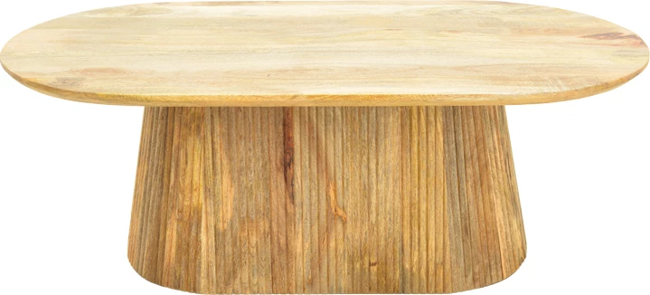 Tavolinë kafeje Aithra, dru mango i fortë, ngjyrë natyrale, 120x60x42cm