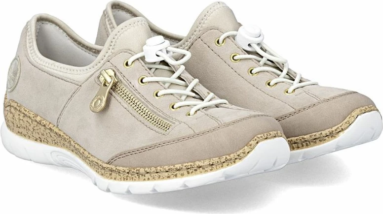 Këpucë lëkure për femra Rieker, bezhë