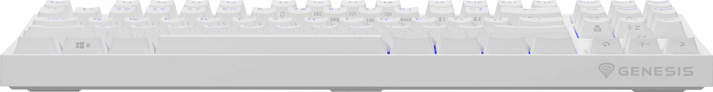 Tastierë mekanike GENESIS Thor 404 TKL NKG-2070, Gateron Yellow Pro, Hot-Swap, RGB, US layout, e bardhë