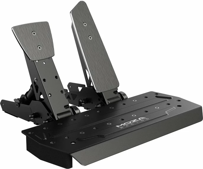 Set pedalesh sim racing MOZA SR-P RS11, USB për PC, sensori presioni 100 kg, 16-bit encoder, 2 pedale (gaz + frena), e zezë/gri