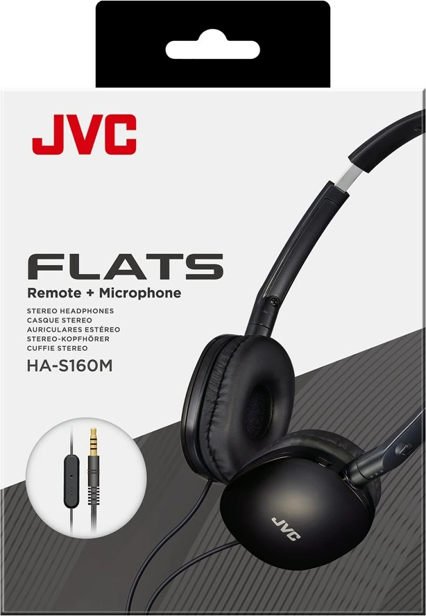 Kufje JVC HA-S160M me tel, head-band, për thirrje/muzikë, e zezë