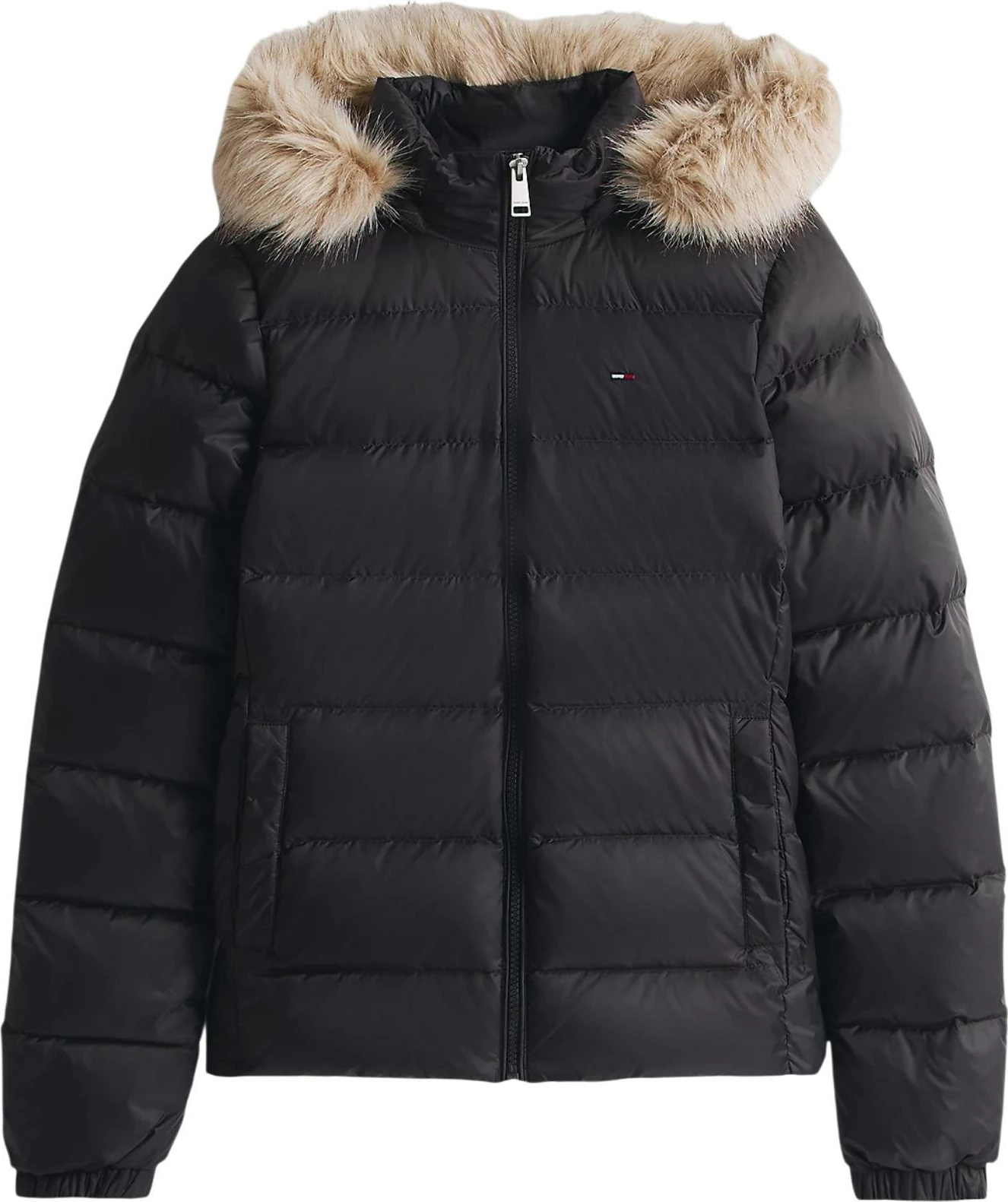 Jakne puffer për femra Tommy Hilfiger Jeans TJW BASIC DW0DW18312, e zezë [Madhësia: XXL]