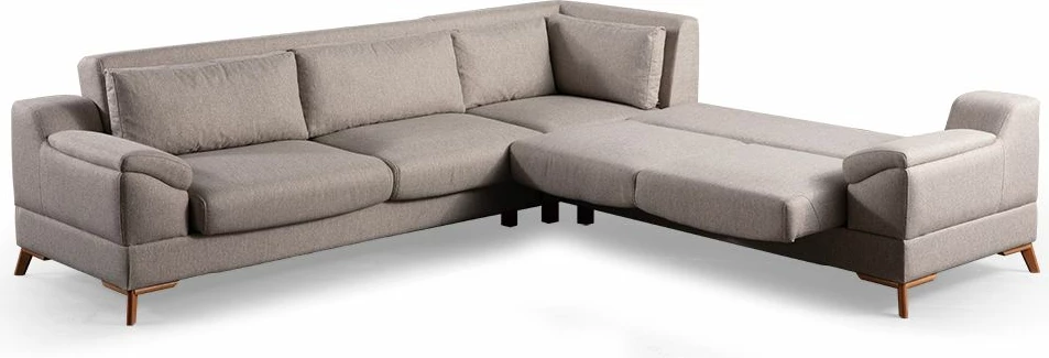 Kënd-sofë krevati Atelier del Sofa, kënd Aqua (L3 + C + 2R), bezhë