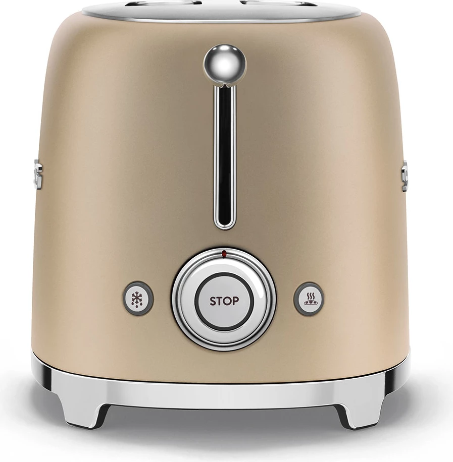 Toster Smeg TSF01CHMEU 2-folesh 950W, shampanjë