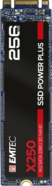 SSD M.2 EMTEC Power Plus X250 256GB, SATA III, 3D NAND, 520/500MB/s