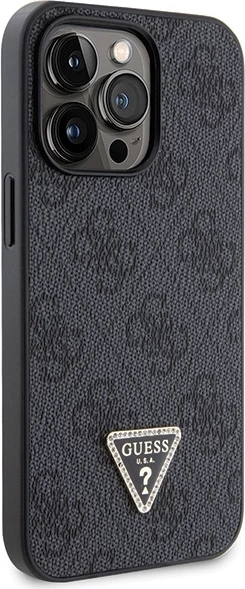 Mbështjellës Guess GUHCP13LP4TDSCPK për iPhone 13 Pro / 13, Crossbody 4G Metal Logo, i zi me rrip