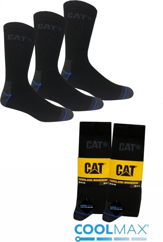 Çorape pune për meshkuj CAT DYN783 43/46, 3 palë, të zeza
