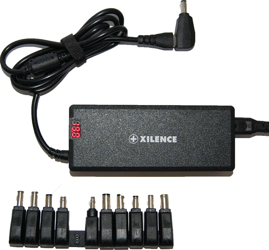 Karikues universal për laptop Xilence XM012, 120W, me 11 adaptera, i zi