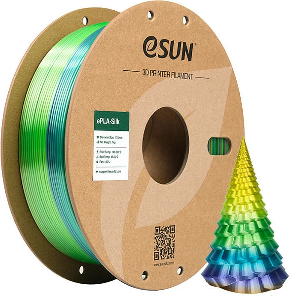 Filament 3D eSun ePLA-Silk 1.75mm 1kg, Forest multikolor