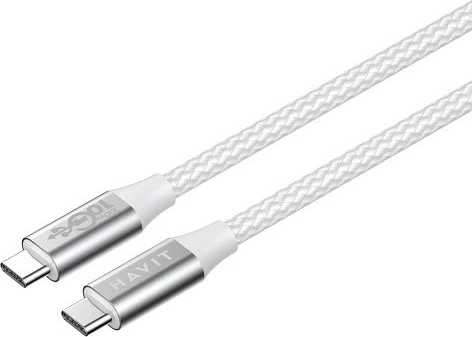 Kabëll USB Type-C Havit CB6290, 1 m, Bardhë