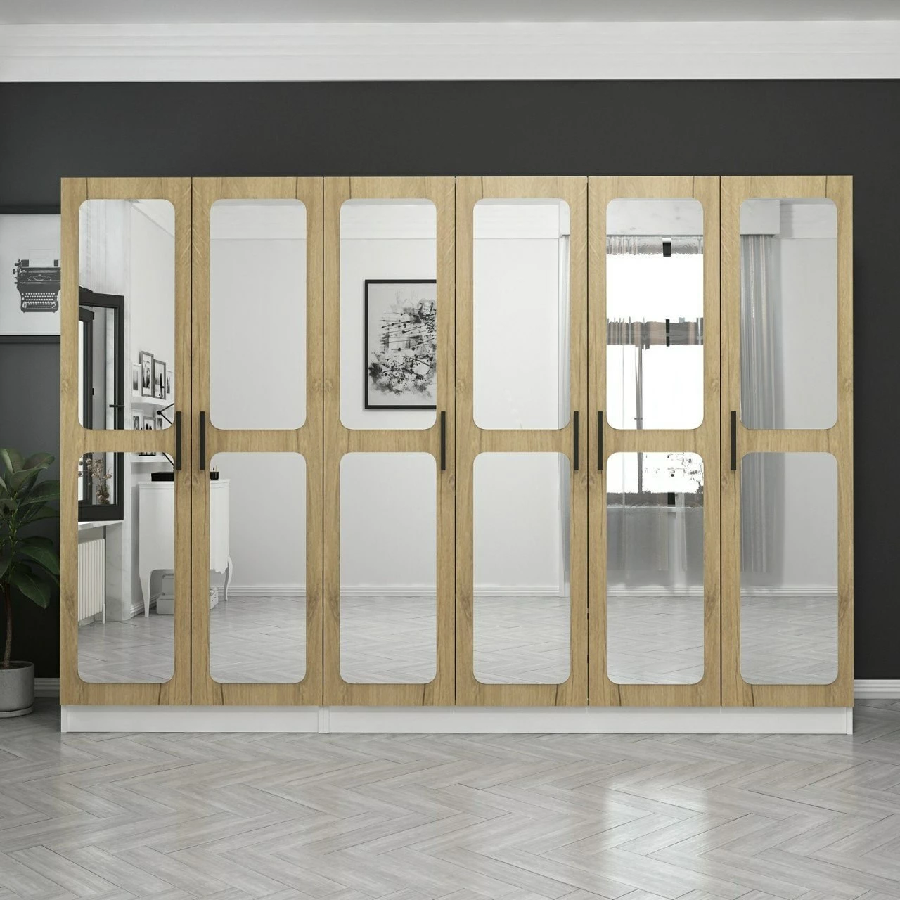 Dollap rrobash Skye Decor, ngjyrë arre, 3873