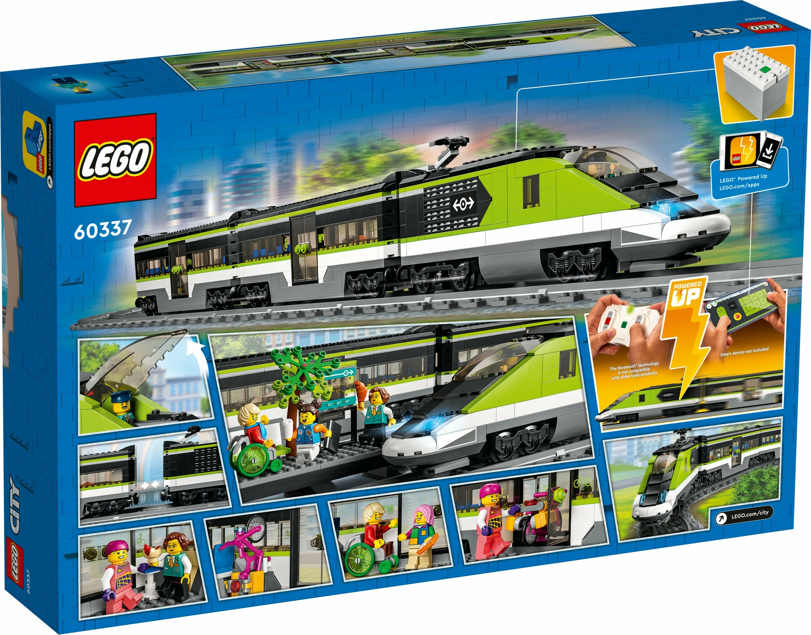 Set ndërtimi LEGO City Express Passenger Train, 7 vjeç e lart, plastik, 764 pjesë, shumëngjyrësh
