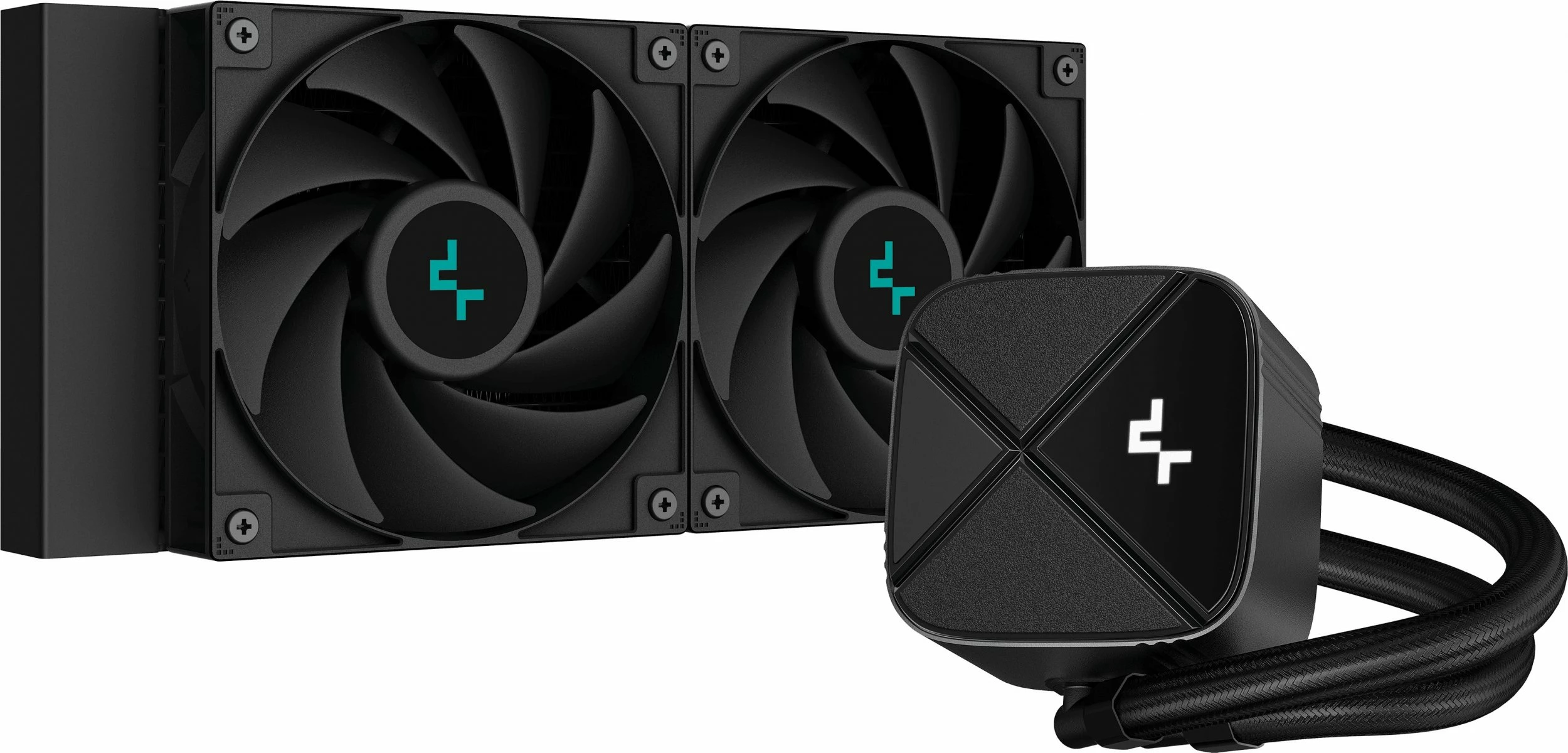 Ftohje me ujë AIO Deepcool LS520S Zero Dark 240mm (R-LS520-BKNNMM-G-1), 2x120mm PWM, e zezë