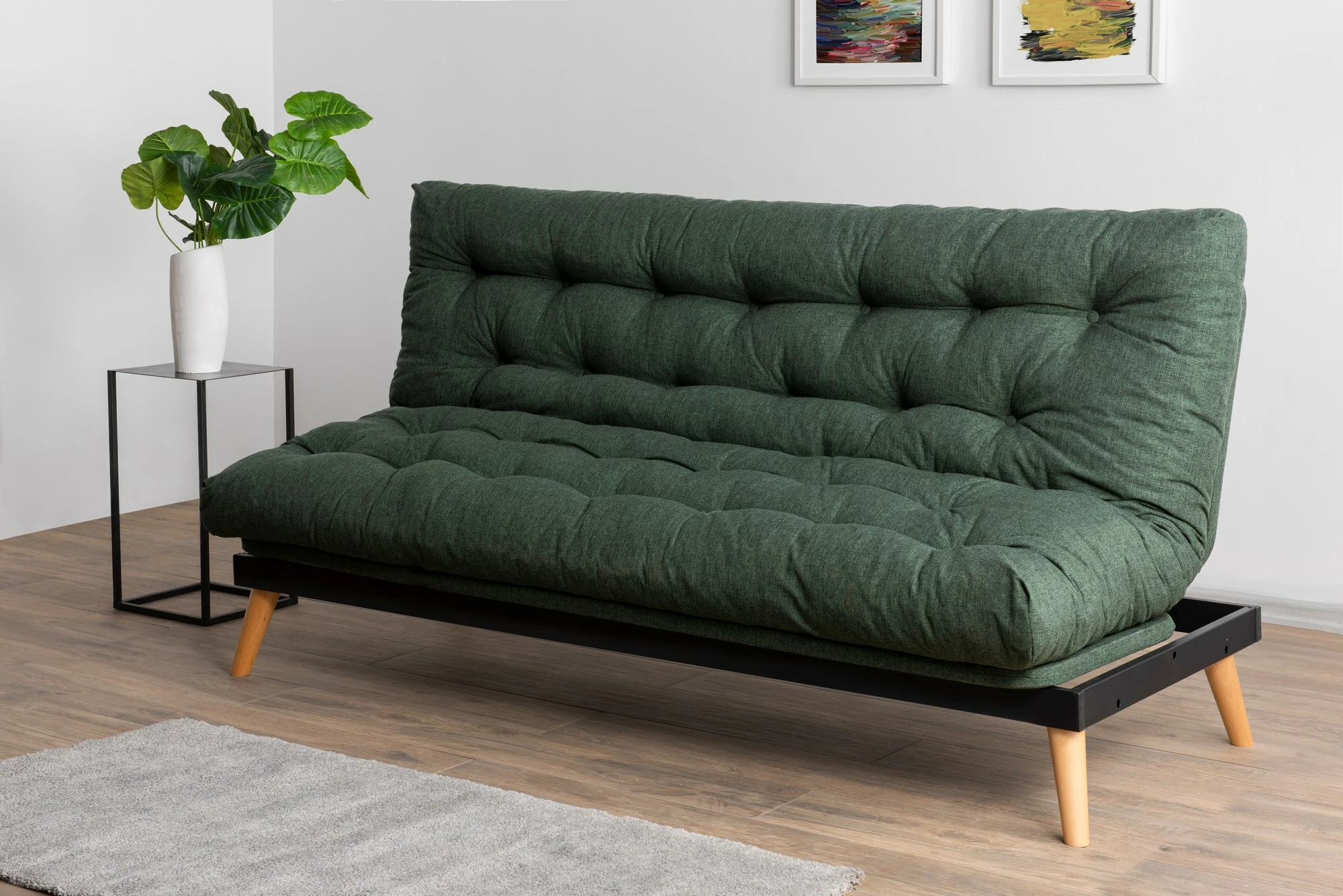 Divan-krevat treshe Atelier del Sofa, Saki, ngjyrë e gjelbër