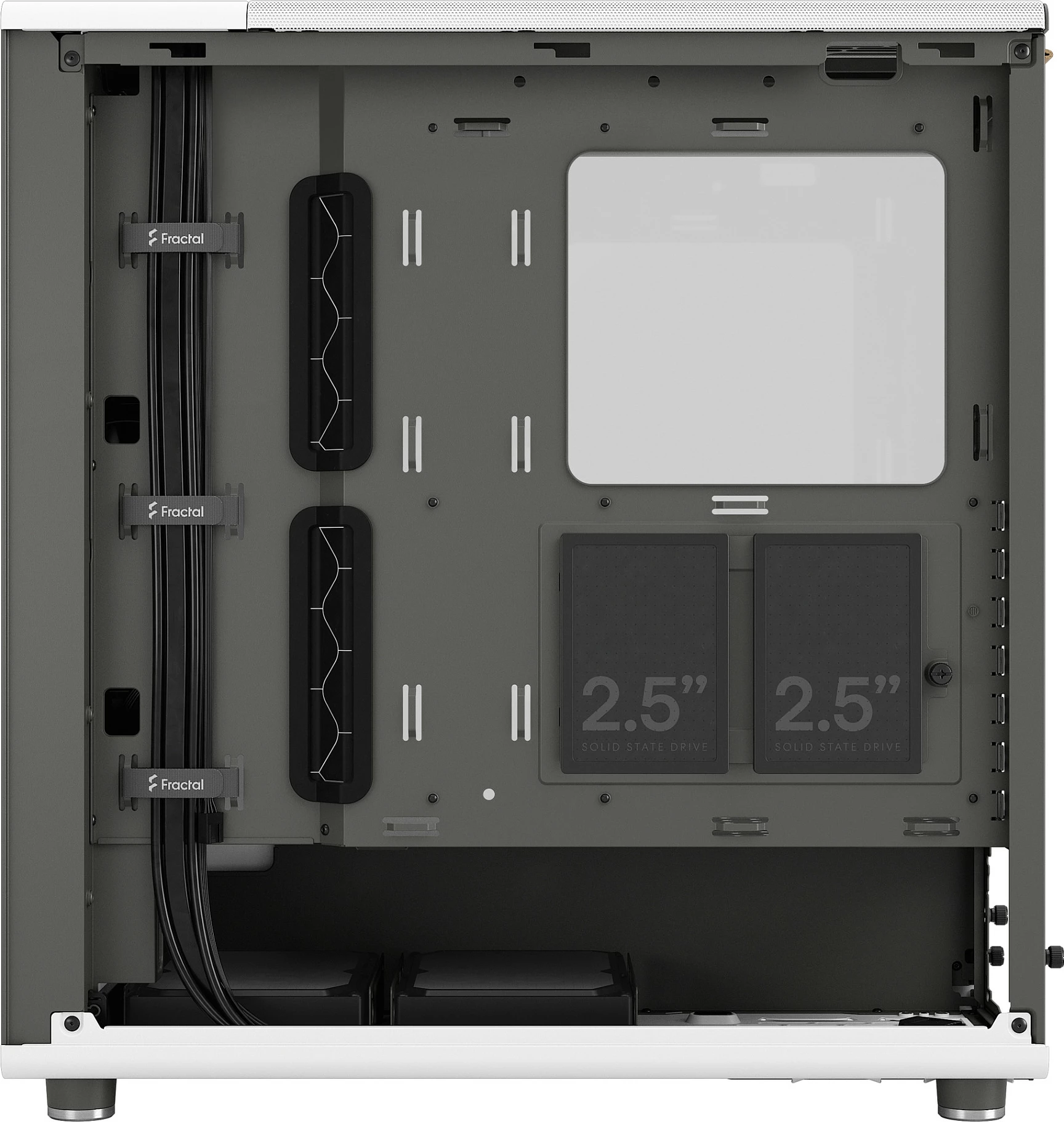 Kasë Fractal Design North Chalk White, Midi Tower, xham i kalitur