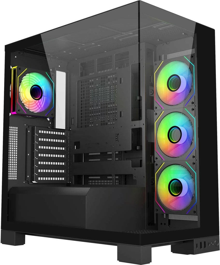 Kasë FSP M540-BA ARGB TG midi tower, e zezë