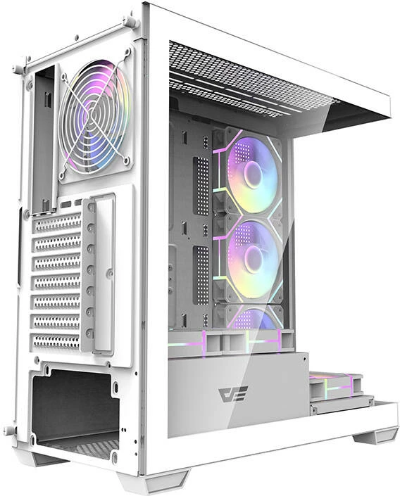 Kasë Darkflash DS900 me 7 ventilatorë ARGB, e bardhë