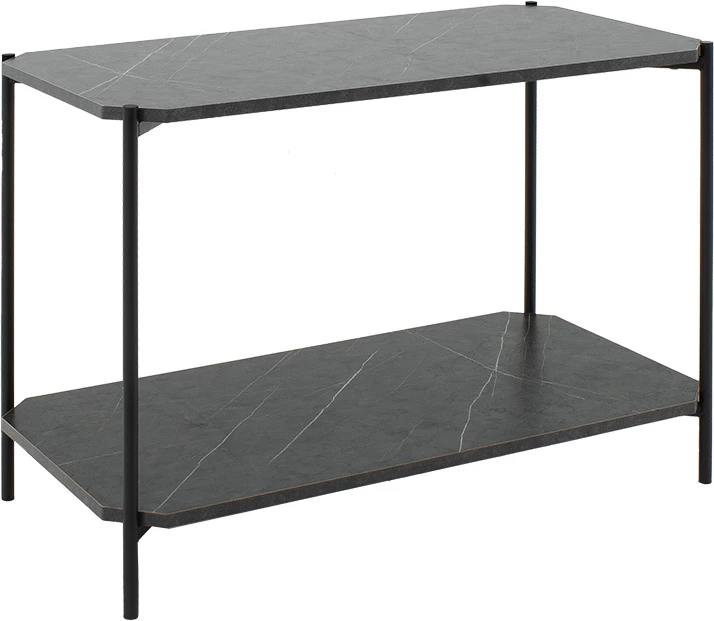 Tavolinë anësore Mara MDF mermer i zi, 80x40x55cm