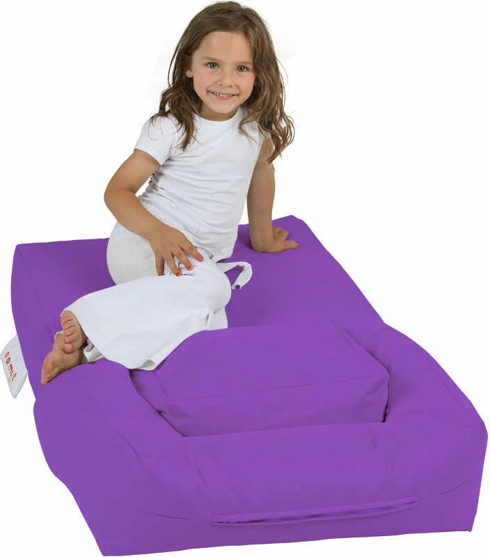 Set karrige dhe pouffe për fëmijë, ngjyrë vjollcë, për kopsht