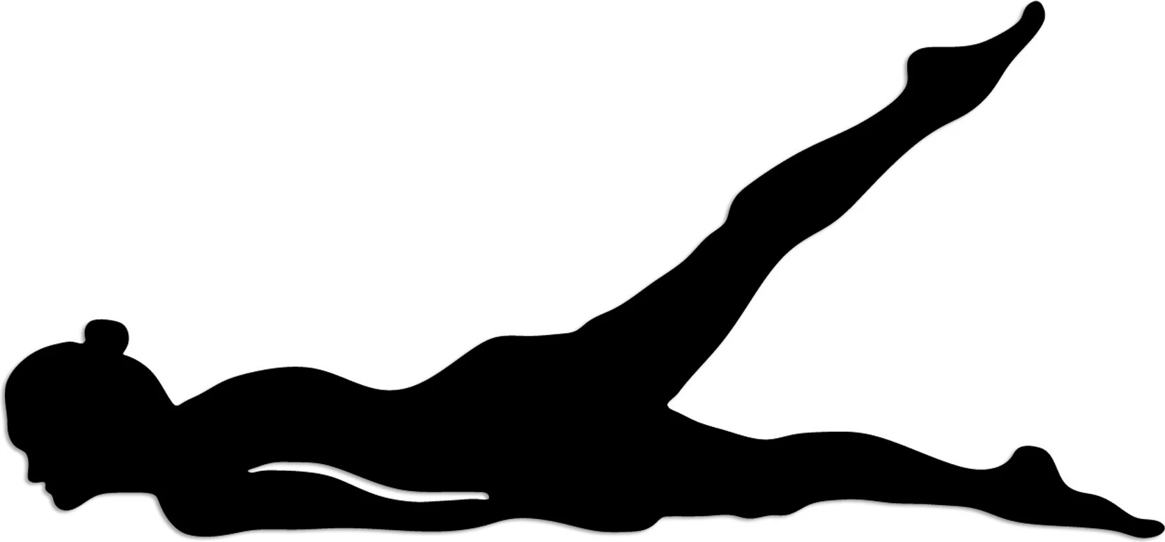 Aksesor dekorativ metalik për mur, Wallity, Yoga 15, ngjyrë e zezë, 60x28cm