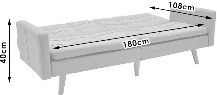 Divan 3 ulës, shtrat, fleksibil,, ngjyrë gri e errët, 198x87x76