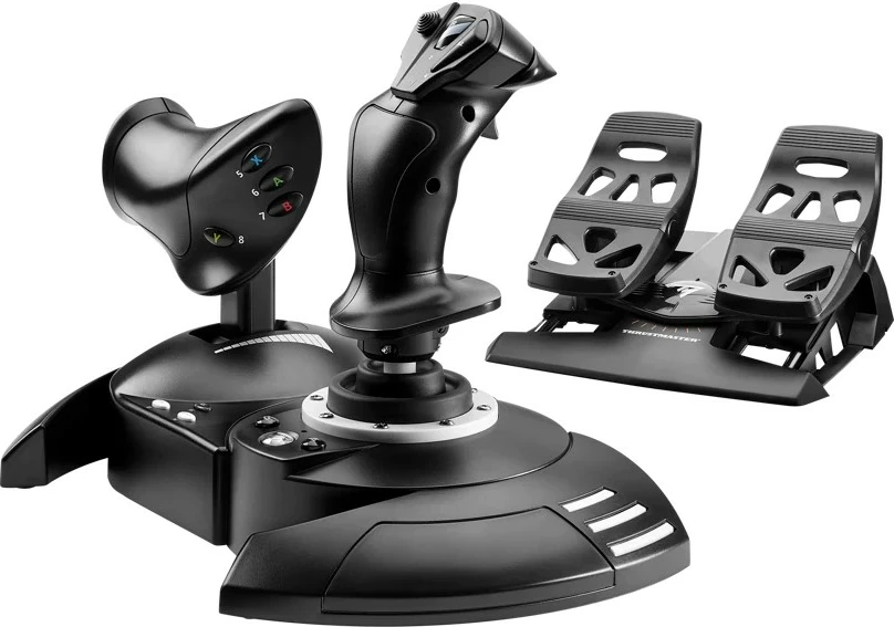 Set joystick dhe pedale Thrustmaster T.Flight Full Kit HOTAS, për Xbox/PC, i zi