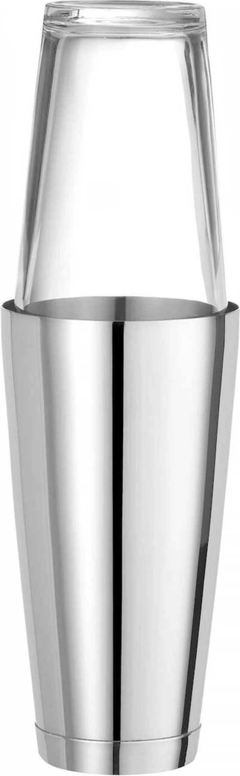 Shaker Boston, Bar Up, 0.8L 800 ml, diametër 90 mm, çelik inox me fund të rënduar, e zezë/gri